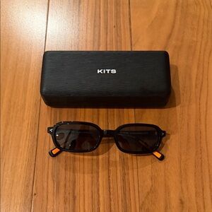KITS Black Sunglasses with Orange Accents